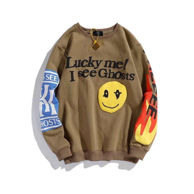 Moletom Lucky Me I See Ghosts - Original MD02 LojasStonks Lucky Me Brown M 