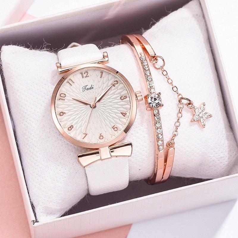 Relógio Feminino Luxury Business Quartz + Pulseira Grátis